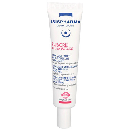 Isispharma Ruboril Expert Intense, crema para piel vascular con rosácea, 15 ml