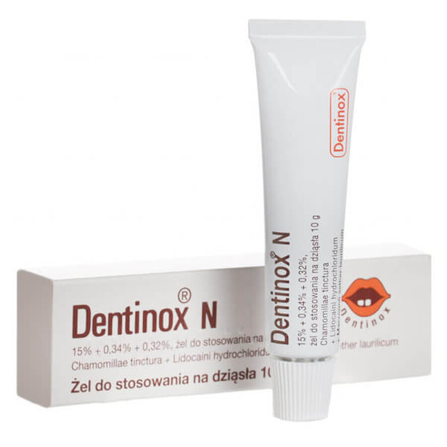 Dentinox N (150 mg + 3,4 mg + 3,2 mg)/g, Gel zum Auftragen auf das Zahnfleisch, 10 g