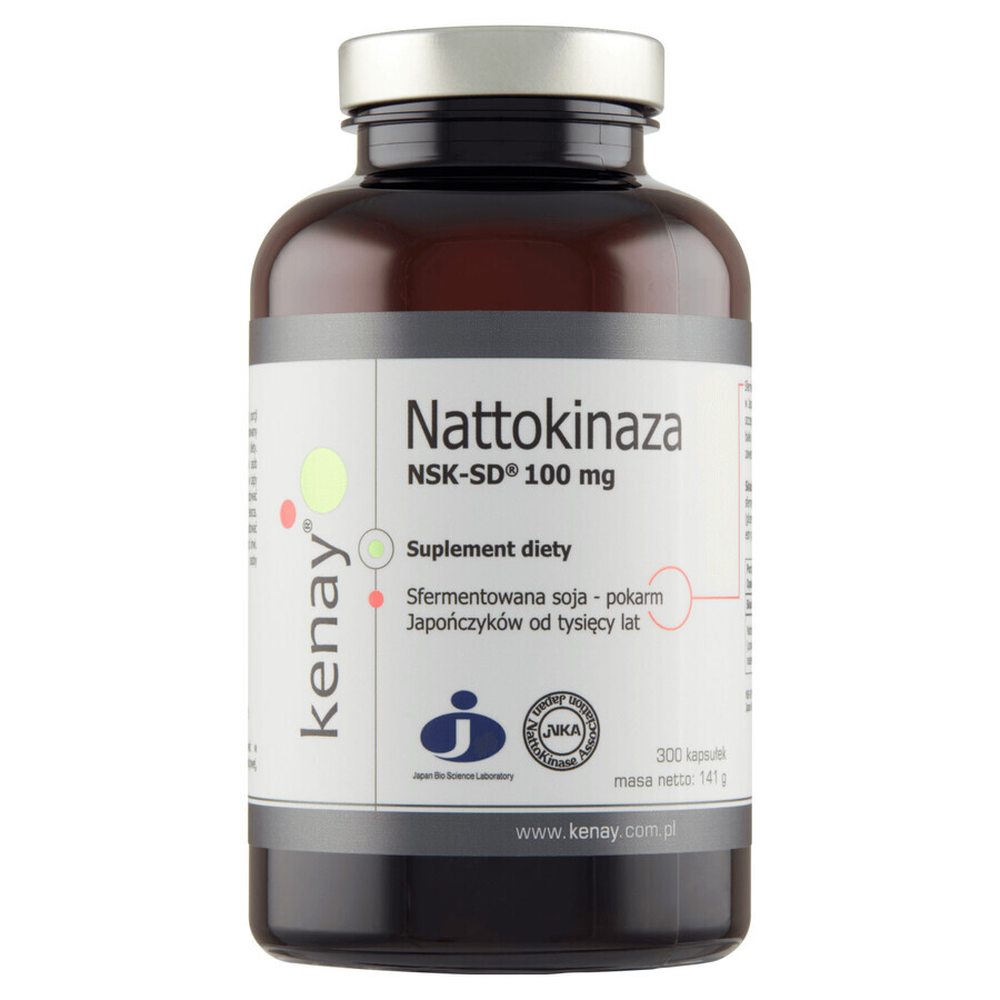 Kenay, Nattokinase NSK-SD, 300 capsules