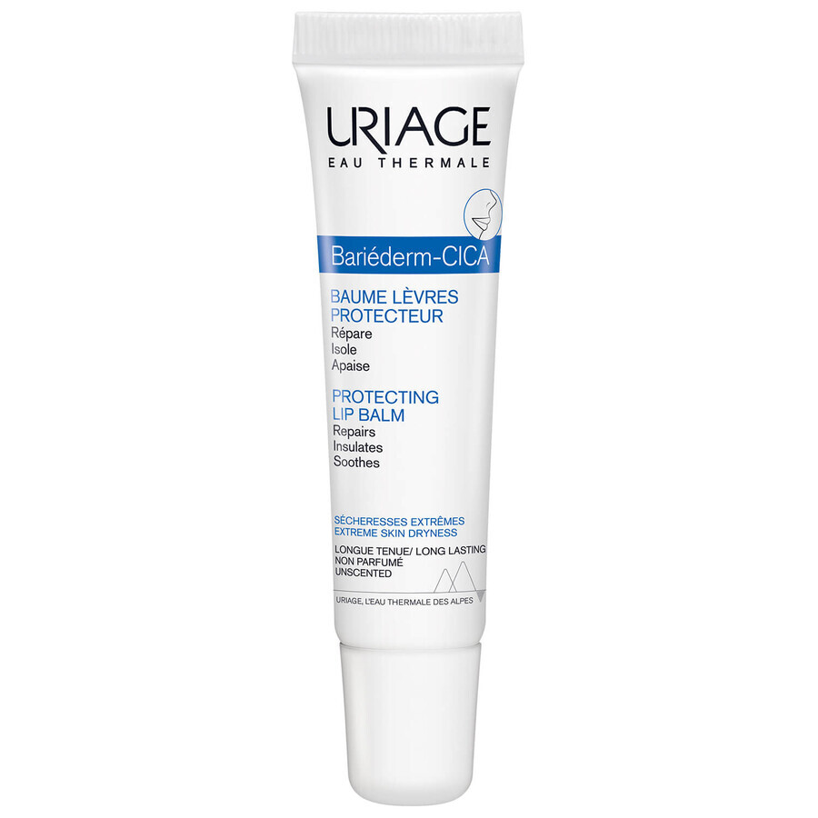 Uriage Bariederm, schützender Balsam für rissige Lippen, 15 ml