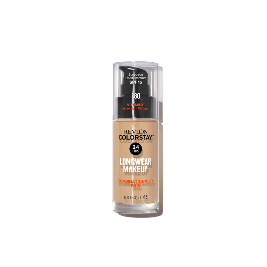 Revlon ColorStay, Grundierung für Mischhaut und fettige Haut, Nr. 180 Sand Beige, 30 ml