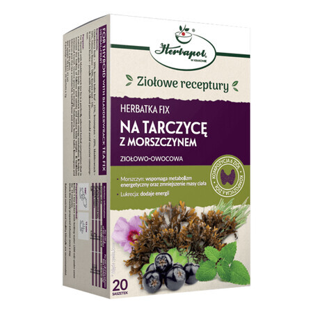 Herbapol Na Tarczycę z Morszczynem, kruiden-fruit fix thee, 2 g x 20 builtjes