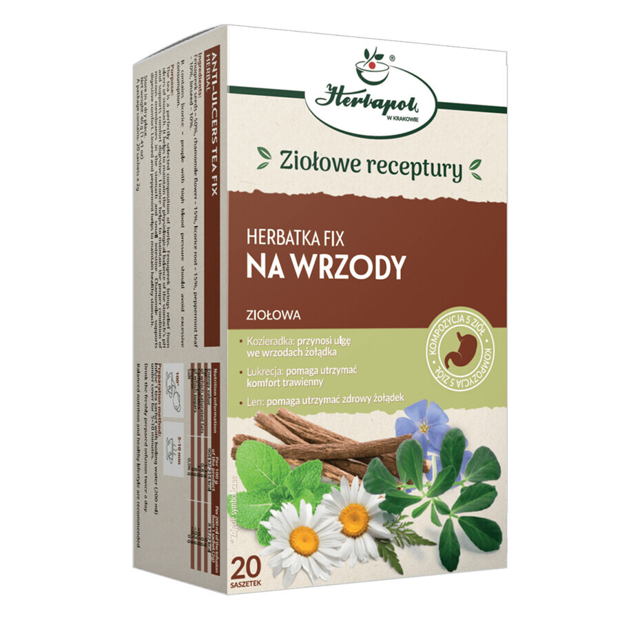 Herbapol Na Wrzody, Fix-Kräutertee, 2 g x 20 Beutel