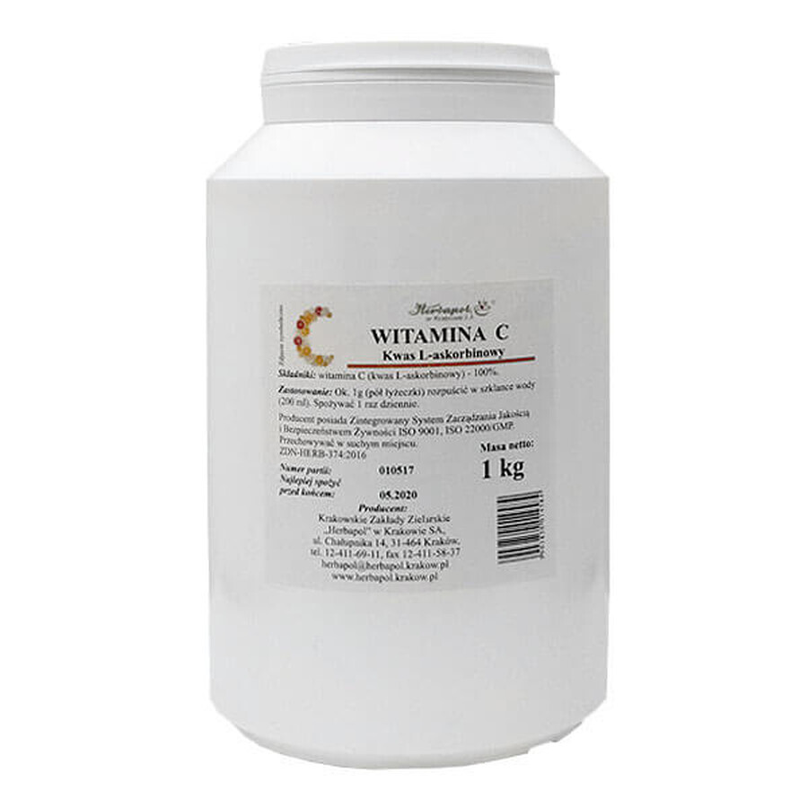 Herbapol Vitamin C, L-ascorbic acid, powder, 1000 g