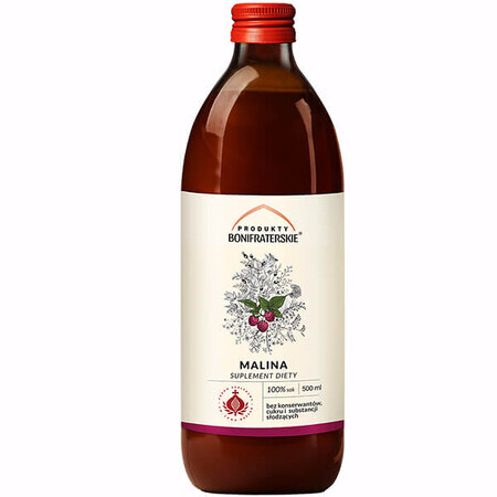 Bonifrater Products Raspberry, fruit juice with added vitamin C, 500 ml