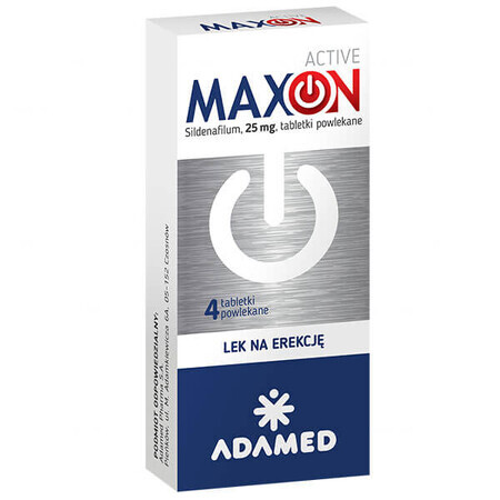 MaxON Active 25 mg, 4 film-coated tablets