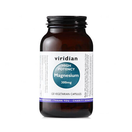 Viridian Hochpotenz Magnesium, Magnesium 300 mg, 120 Kapseln