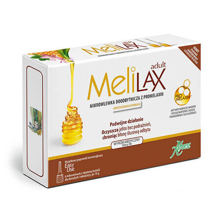 Melilax Adult, microinfuzie rectală cu promelaxină pentru adulți și adolescenți, 10 g x 6 microinfuzii