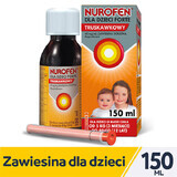 Nurofen for children Forte strawberry 40 mg/ml, oral suspension, 3 months to 12 years, 150 ml