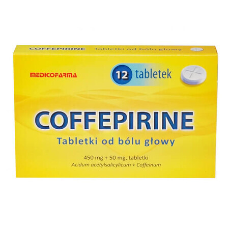 Coffepirin Kopfschmerztabletten 450 mg + 50 mg, 12 Tabletten