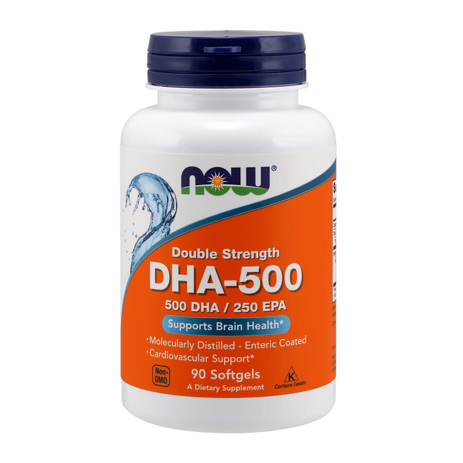 Now Foods DHA-500, 90 Weichkapseln