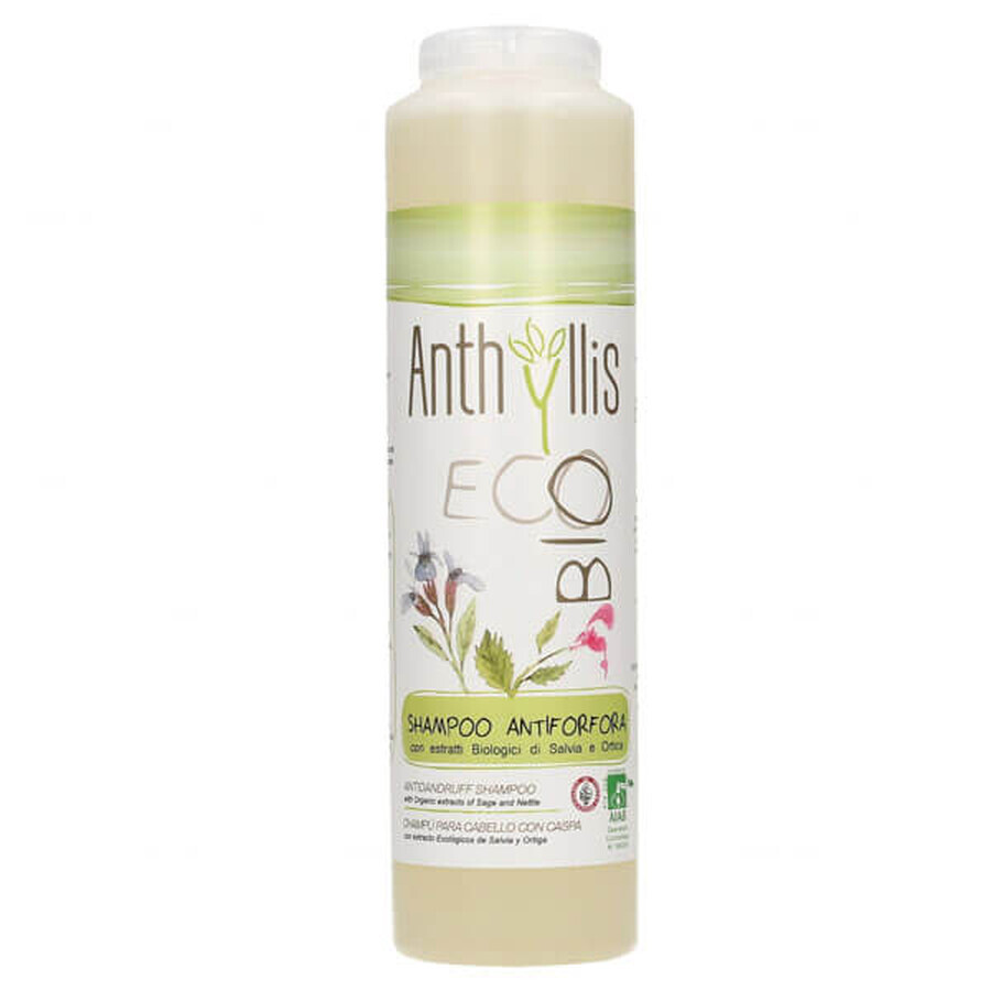 Anthyllis EcoBio, Anti-Schuppen-Shampoo für häufiges Waschen mit Salbei- und Brennesselextrakt, 250 ml