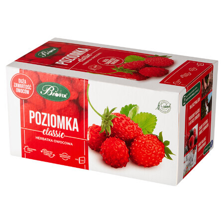 Bi Fix Classic, Poziomka, Früchtetee, 2,5 g x 20 Tütchen