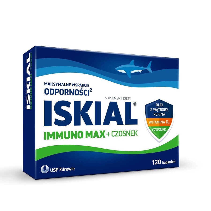 Iskial Max + Aglio, per bambini di età superiore ai 6 anni e adulti, 120 capsule