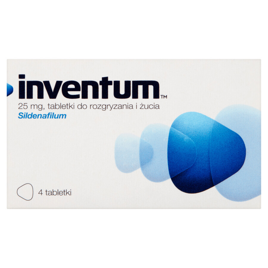 Inventum 25 mg, 4 chewable tablets