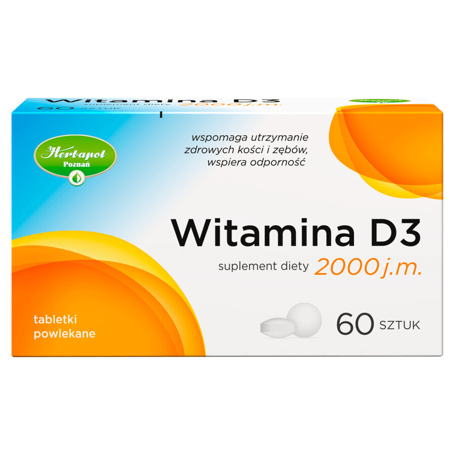 Herbapol Vitamin D3 2000 IU, 60 Filmtabletten