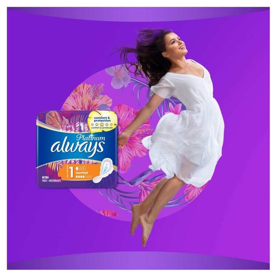 Always Platinum, hygienic towels with wings, Ultra Normal Plus, 16 pcs