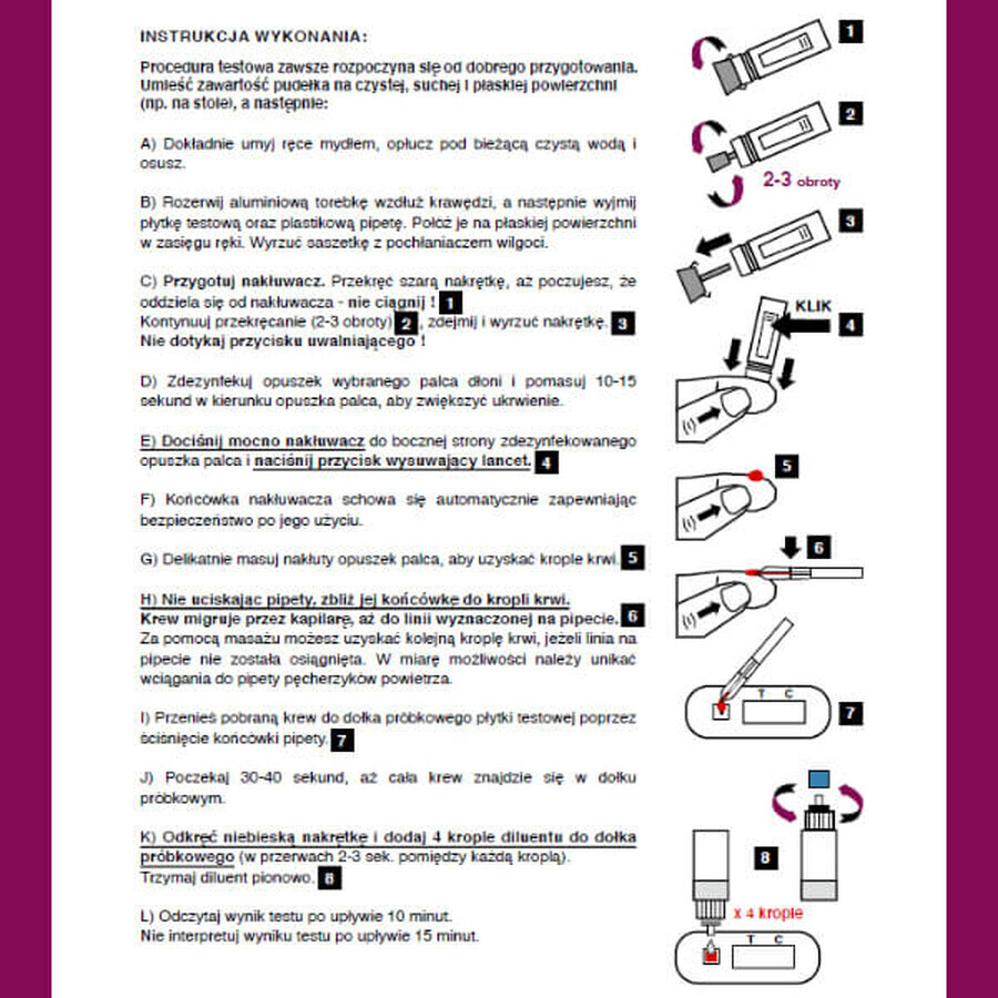 LabHome Tik'Alert, test sanguin de la maladie de Lyme pour la détection des anticorps IgM anti-Borrelia en cas de piqûre de tique, 1 pièce