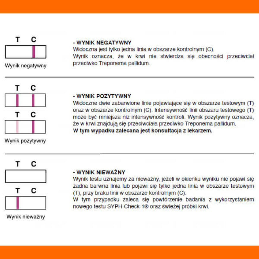 LabHome Syph-Check-1, esame del sangue per la rilevazione degli anticorpi T. pallidum, diagnosi della sifilide, 1 pezzo