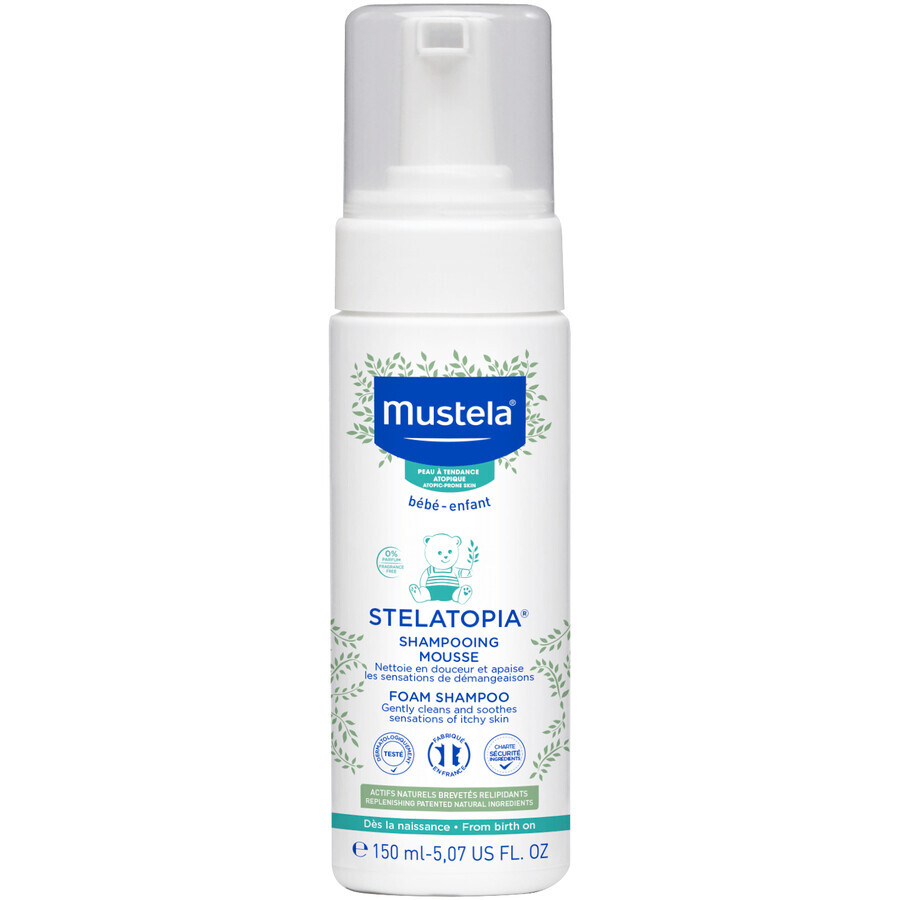 Mustela Stelatopia, Schaumshampoo für Säuglinge, 150 ml