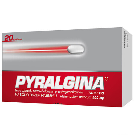 Piralgina 500 mg, 20 comprimidos