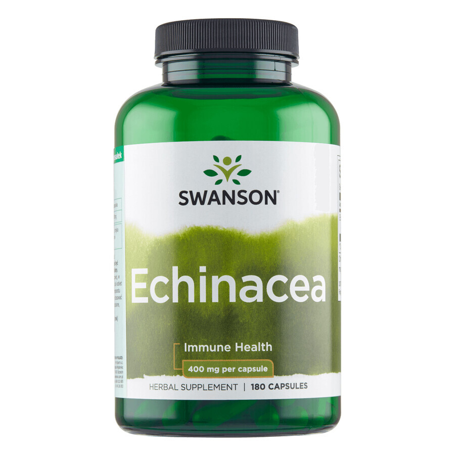 Swanson Echinacea 400 mg, lila Sonnenhut, 180 Kapseln