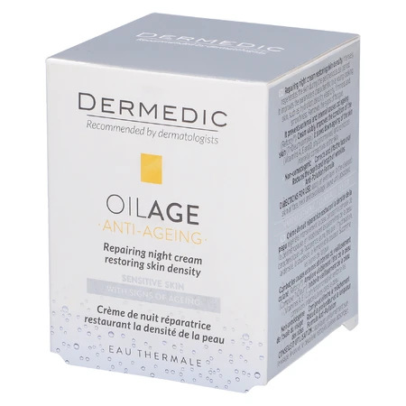 Dermedic Oilage, crème de nuit réparatrice pour restaurer la densité de la peau, 50 g