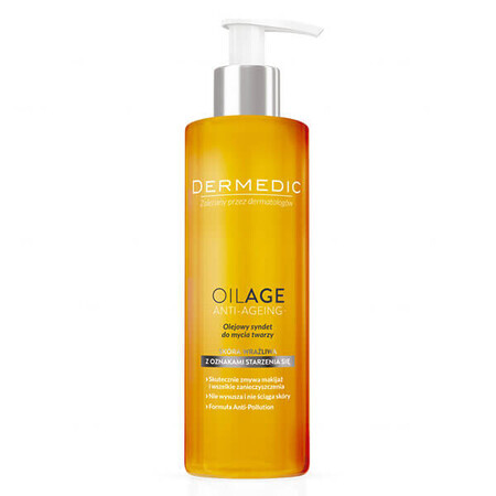 Dermedic Oilage, nettoyant visage à base d'huile syndet, peau sensible, 200 ml