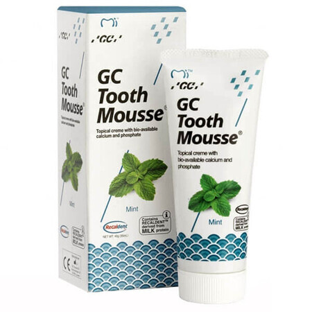 GC Tooth Mousse, aktuelle Paste, Minzgeschmack, fluoridfrei, 35 ml