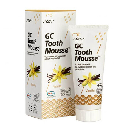 GC Tooth Mousse, aktuelle Paste, Vanillegeschmack, fluoridfrei, 35 ml