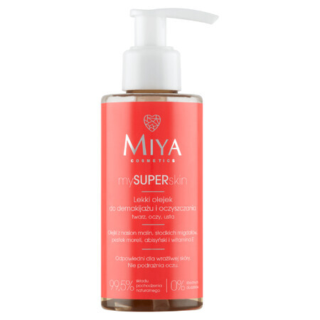 Miya mySUPERskin, light make-up remover and cleansing oil, face, eyes and lips, 140 ml