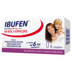 Ibufen Baby 200 mg, suppositories from the age of 6, 5 units