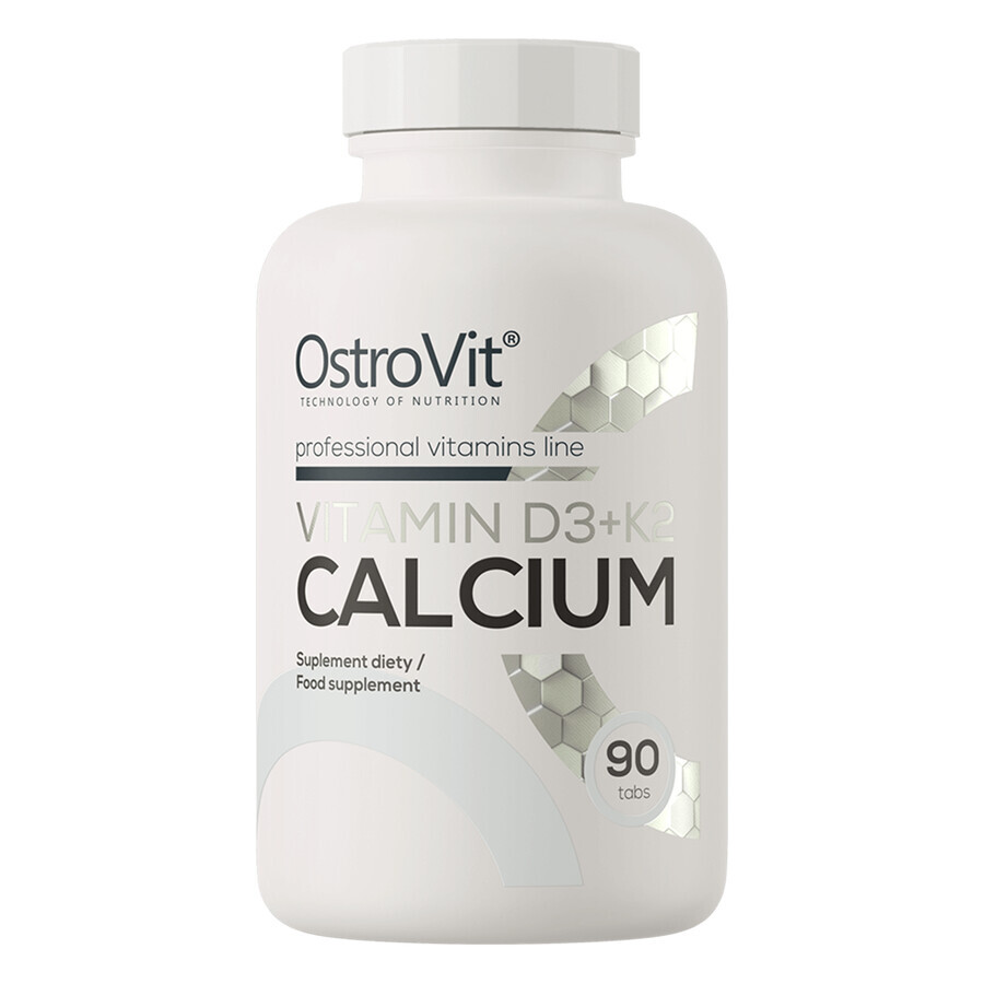 OstroVit Vitamine D3 + K2 Calcium, 90 comprimés