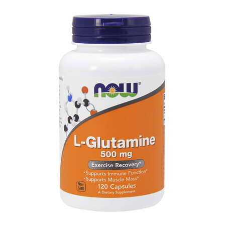 Now Foods, L-Glutamine, 500 mg, 120 capsules