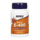 Now Foods Natural E-400, Vitamin E, 50 Gelkapseln