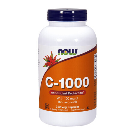 Now Foods C-1000, vitamina C + bioflavonoide + rutin, 250 capsule vegetariene