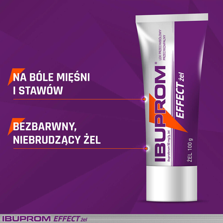 Effect Ibuprom 50 mg/g, gel, 60 g