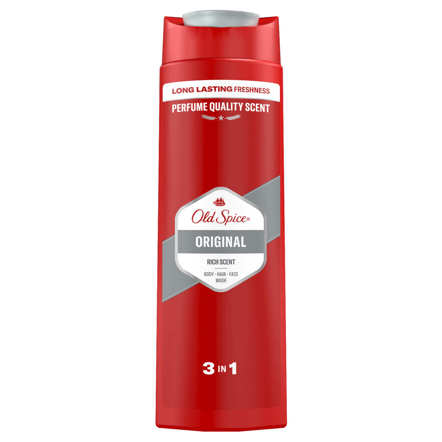 Old Spice, 3-in-1 Duschgel für Körper, Haare und Gesicht, Original 400 ml