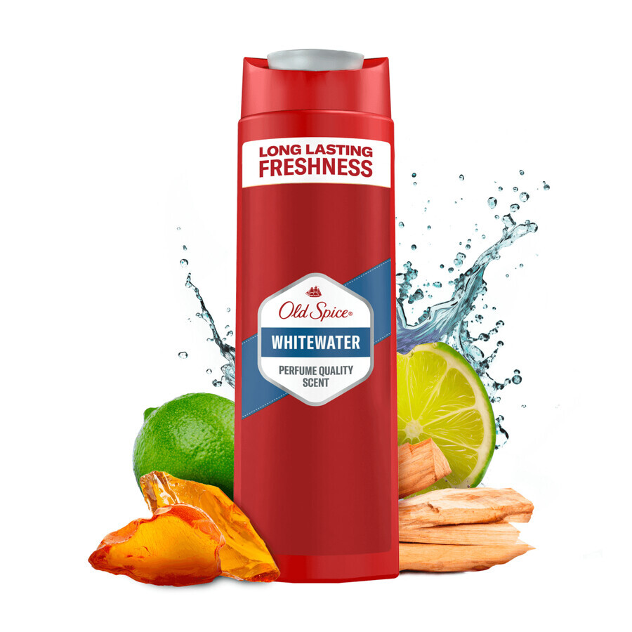 Old Spice, 3-in-1 Duschgel für Körper, Haare und Gesicht, Whitewater, 400 ml