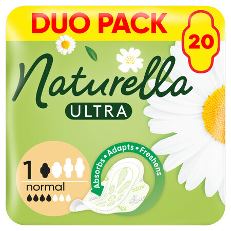 Naturella Ultra, assorbenti con ali, camomilla, normali, 20 pz.