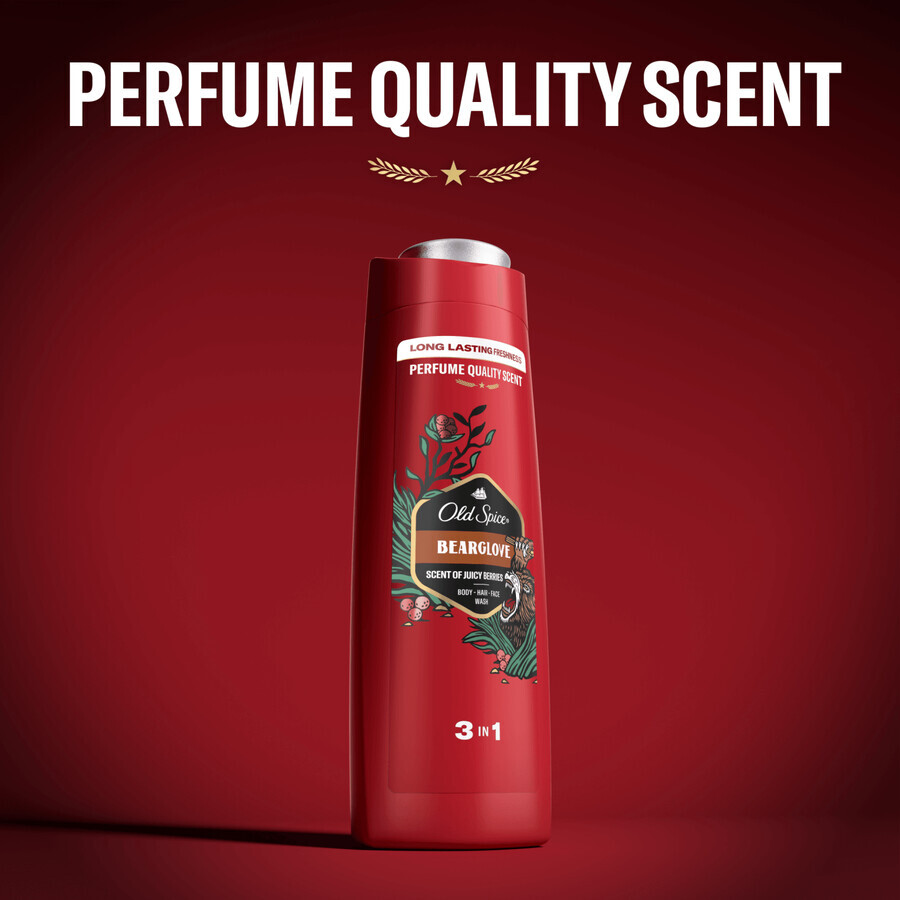 Old Spice, gel de duș 3 în 1 pentru corp, păr și față, BearGlove, 250 ml