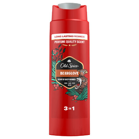 Old Spice, gel de duș 3 în 1 pentru corp, păr și față, BearGlove, 250 ml