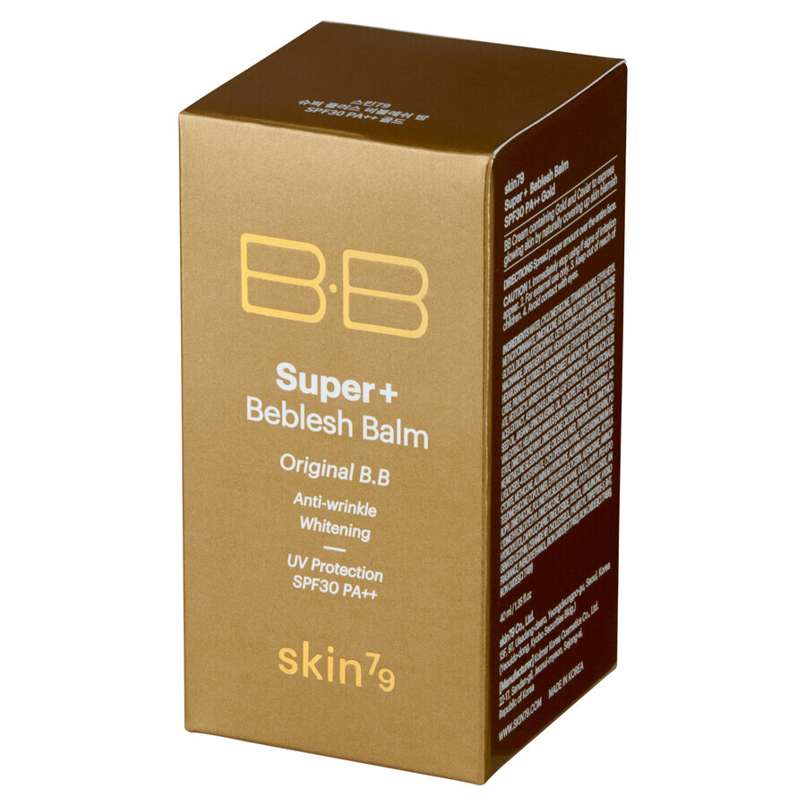 Skin79, BB Super + Beblesh Balm Gold, crema tonificante per il viso, SPF 30 PA + +, 40 ml