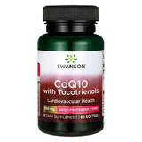 Swanson CoQ10 cu Tocotrienoli, Coenzima Q10 100 mg și Tocotrienoli 10 mg, 60 capsule gel