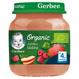 Gerber Bio, Dessert, Apfel-Himbeere, nach 4 Monaten, 125 g