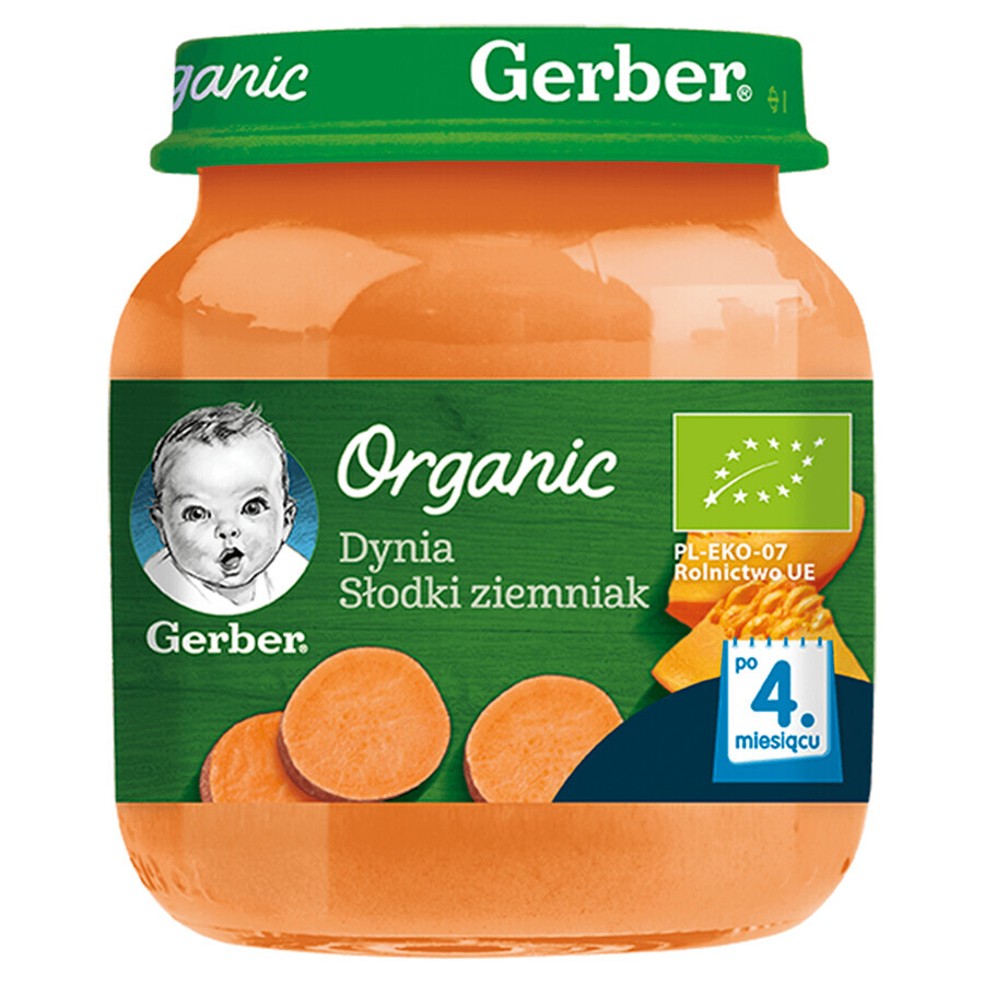 Gerber Organic Lunch, Kürbis, Süßkartoffel, ab 4 Monaten, 125 g