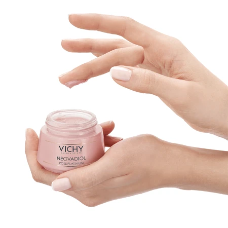 Vichy Neovadiol Rose Platinium, Rosenstärkende und revitalisierende Gesichtscreme für reife, glanzlose Haut, 50 ml