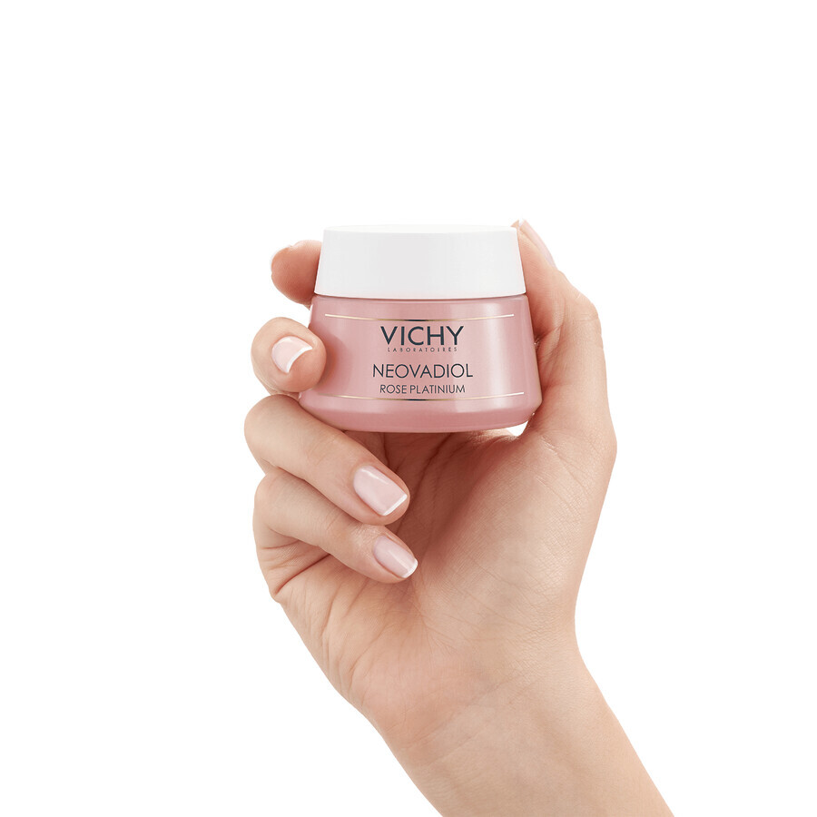 Vichy Neovadiol Rose Platinium, face cream with rose for strengthening and revitalizing mature and dull skin, 50 ml