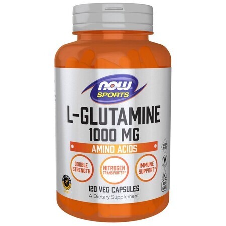 Now Foods, L-Glutammina, 1000 mg, 120 capsule