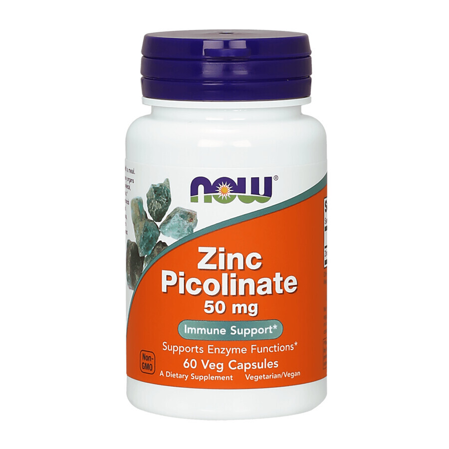 Now Foods Zink Picolinat, Zink 50 mg, 60 vegetarische Kapseln